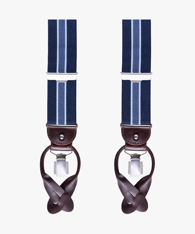 Navy gestreepte bretels