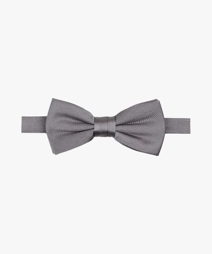 Profuomo Grey silk bow tie