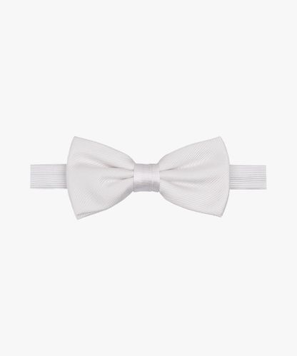 Profuomo White silk bow tie