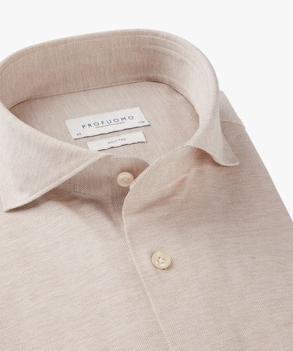 Profuomo Beige knitted shirt
