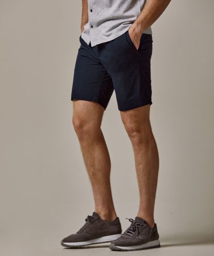Profuomo Navy tech sportcord shorts