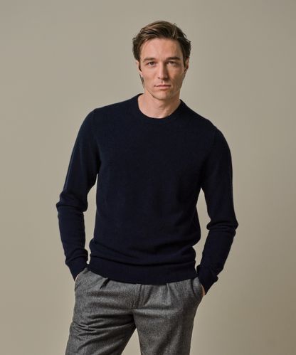 Profuomo Navy cashmere crewneck