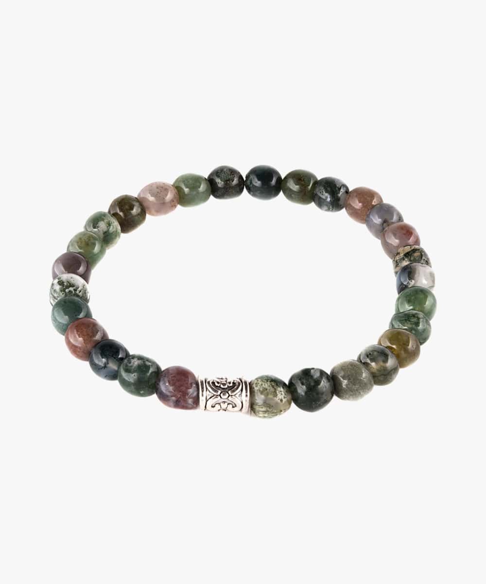 Profuomo Herren Armband aus indischem achat male Grün M