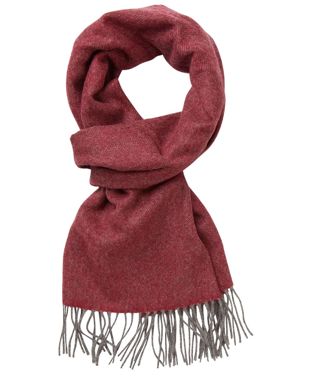Profuomo Herren Bordeauxroter Wollschal male Bordeauxfarben One size