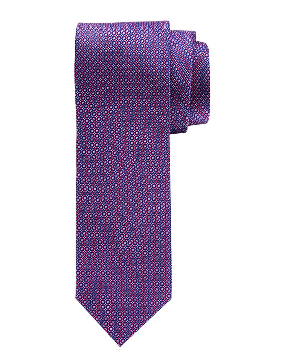 Profuomo Herren Seidenkrawatte mit Dessin in Pink male One size