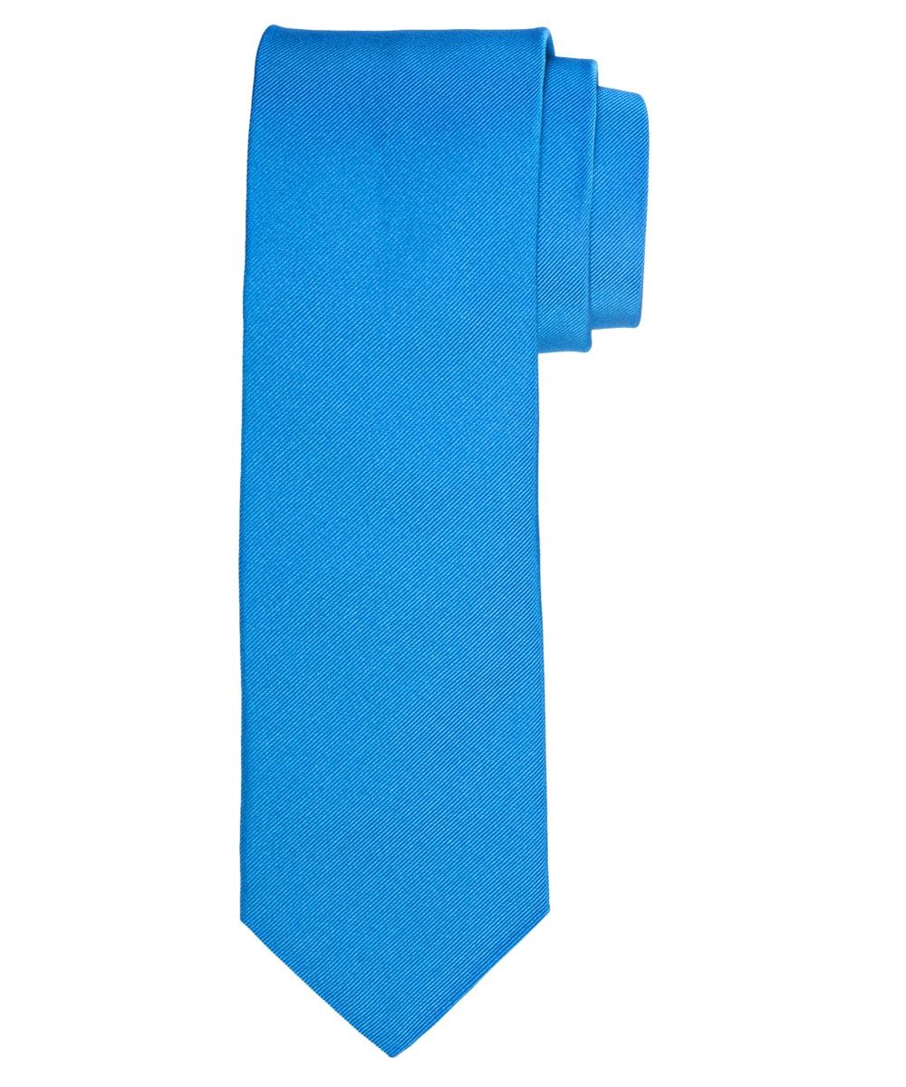 Profuomo Herren Rib-Seidenkrawatte in Ozean male Blau One size