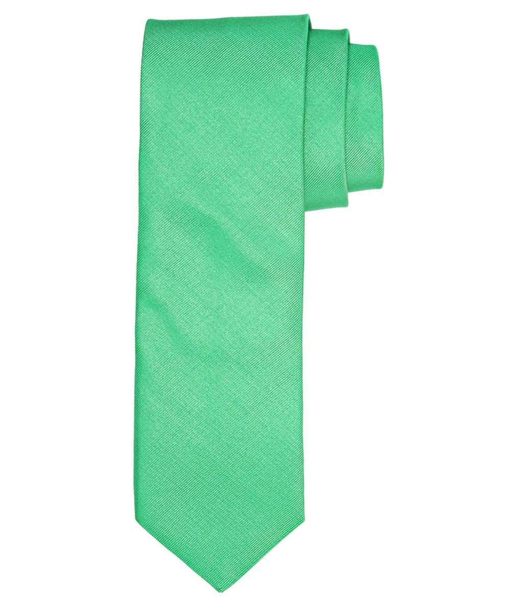 Profuomo Herren Rib-Seidenkrawatte in Grün male One size