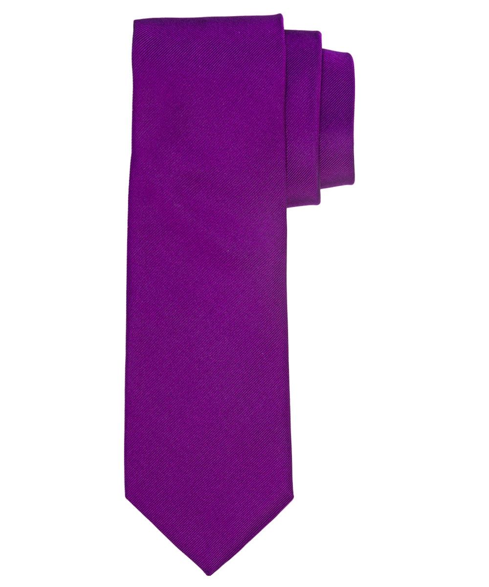 Profuomo Herren Rib-Seidenkrawatte in Aubergine male One size