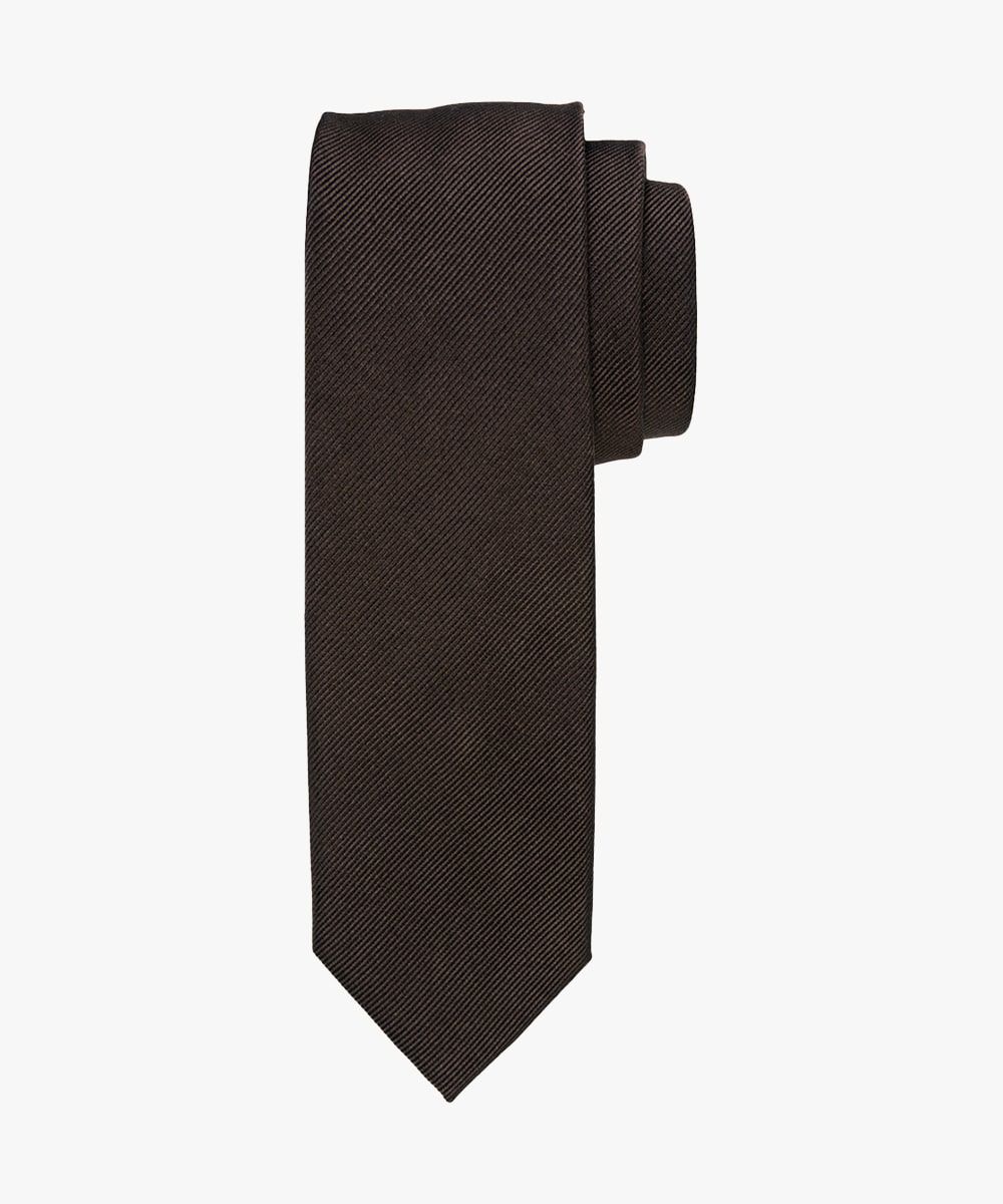 Profuomo Herren Seidenkrawatte uni braun male One size