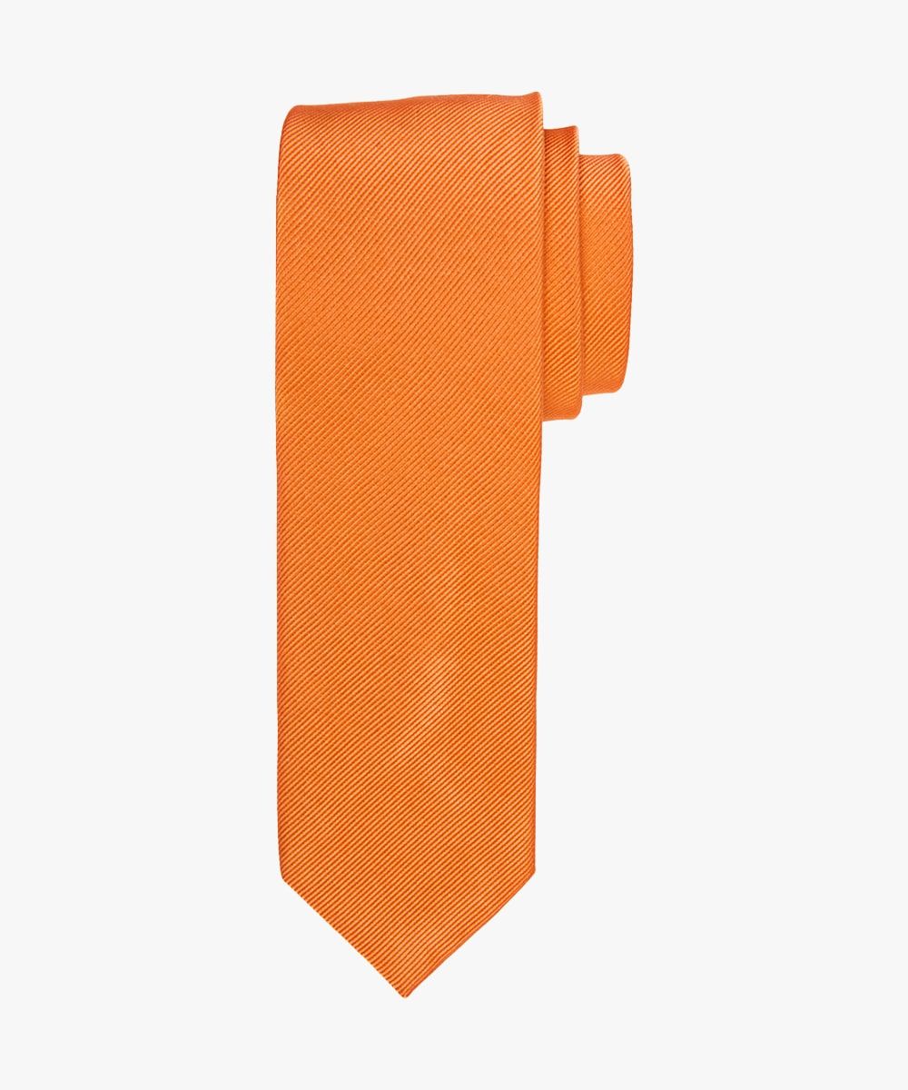 Profuomo Herren Seidenkrawatte uni orange male One size