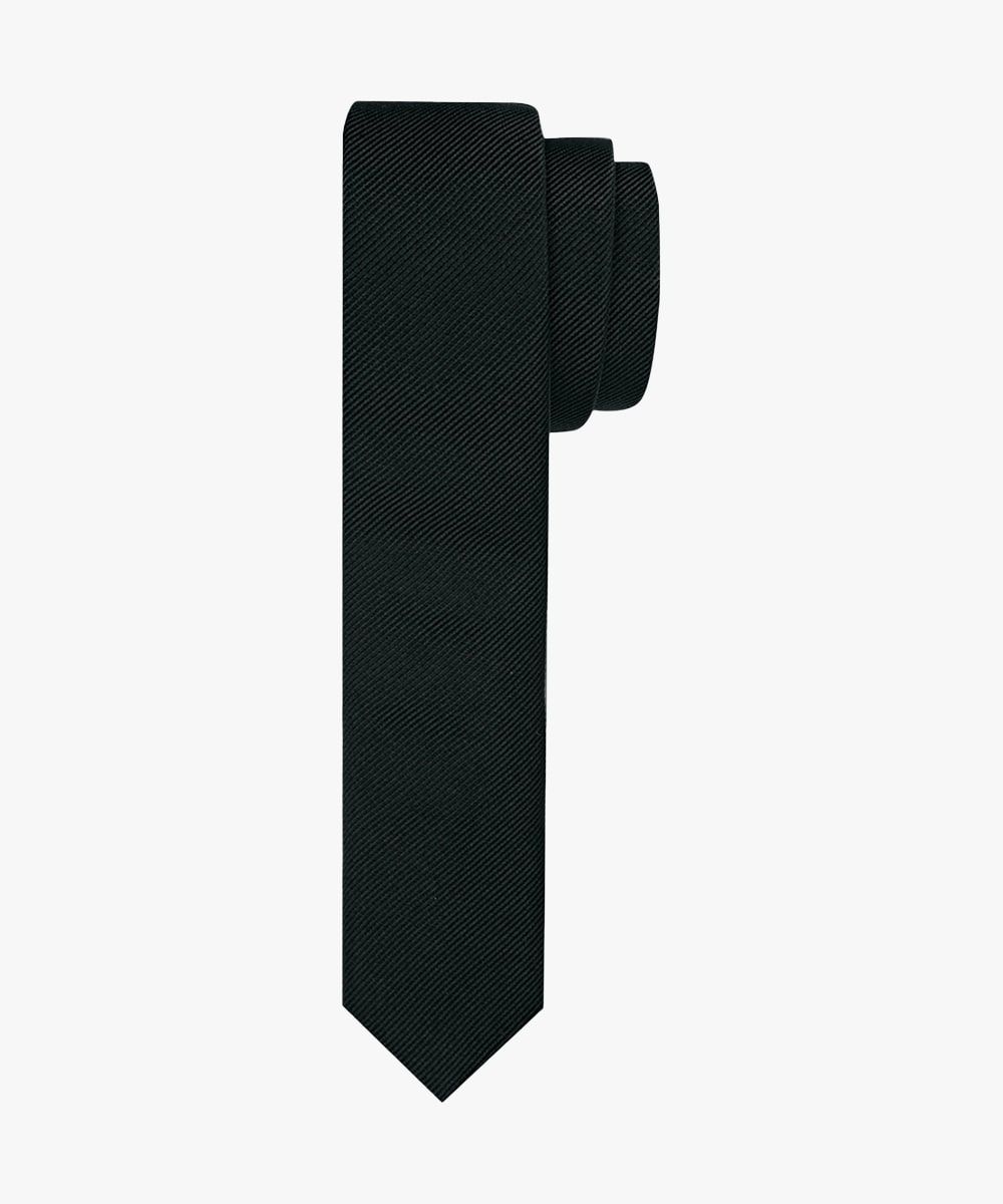 Profuomo Herren Super Skinny-Seidenkrawatte schwarz male One size