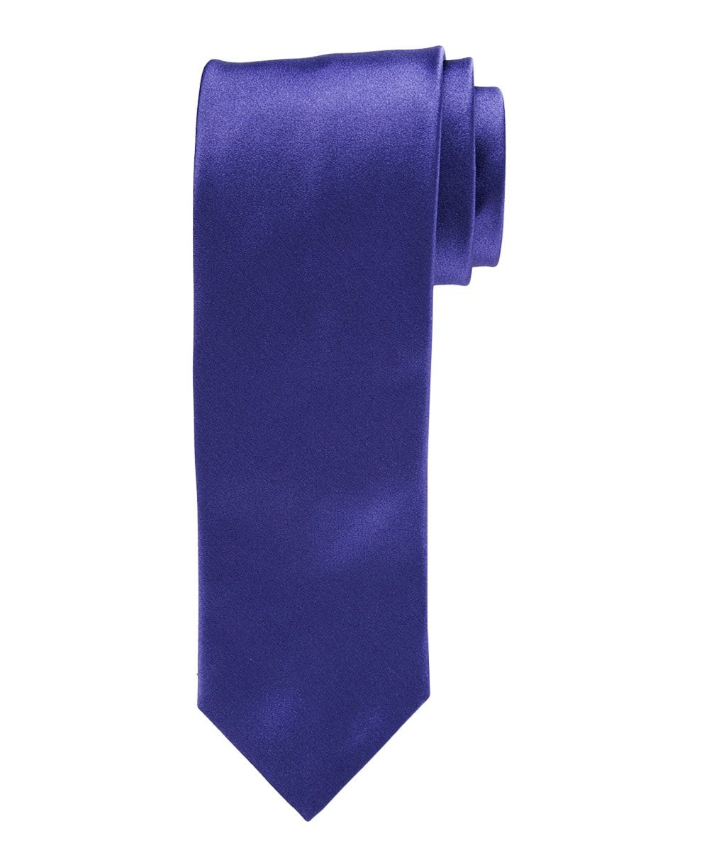 Profuomo Herren Lila Satin Royal-Seidenkrawatte male Purpur One size