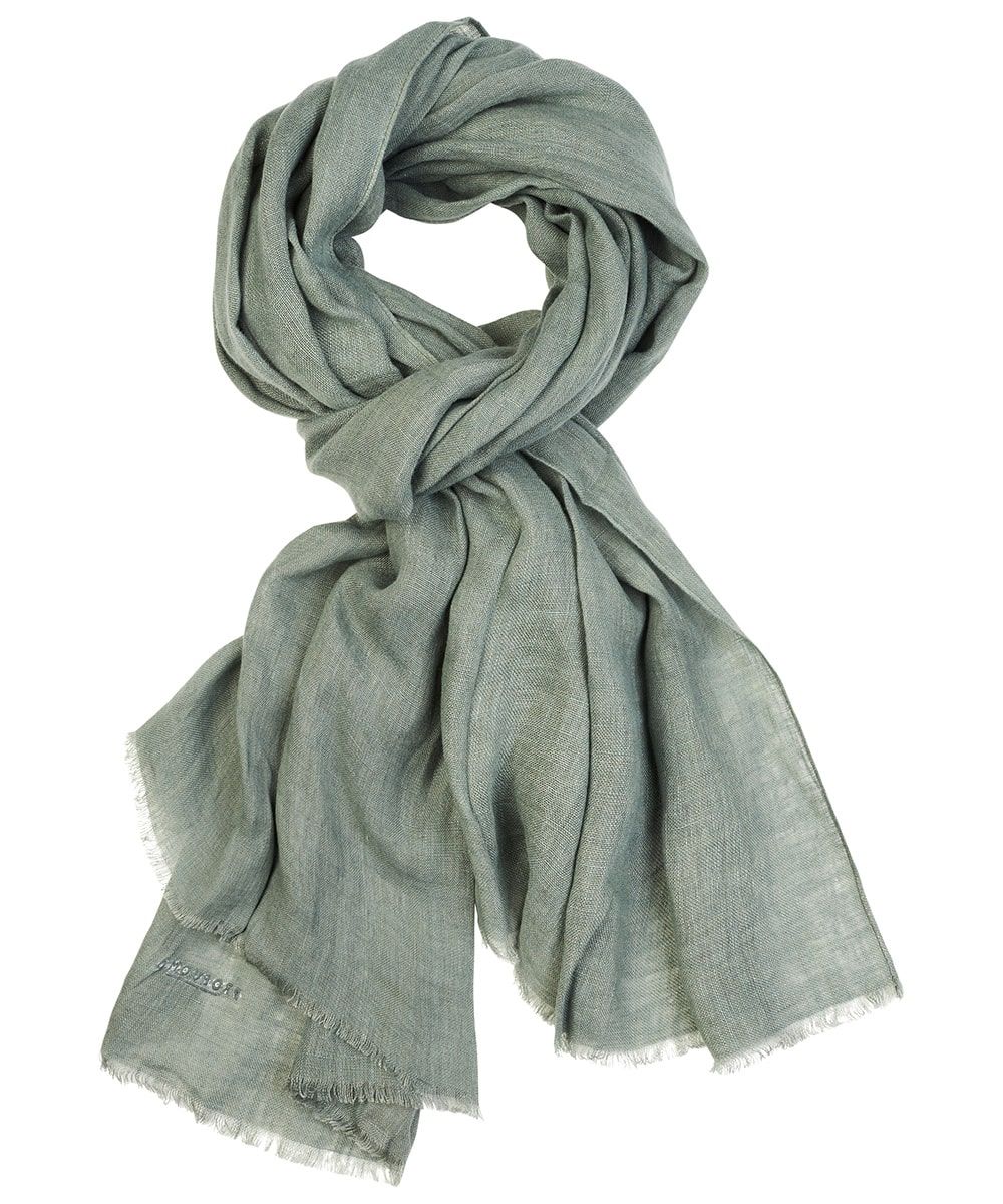 Profuomo Herren Armygrüner Leinenschal male One size