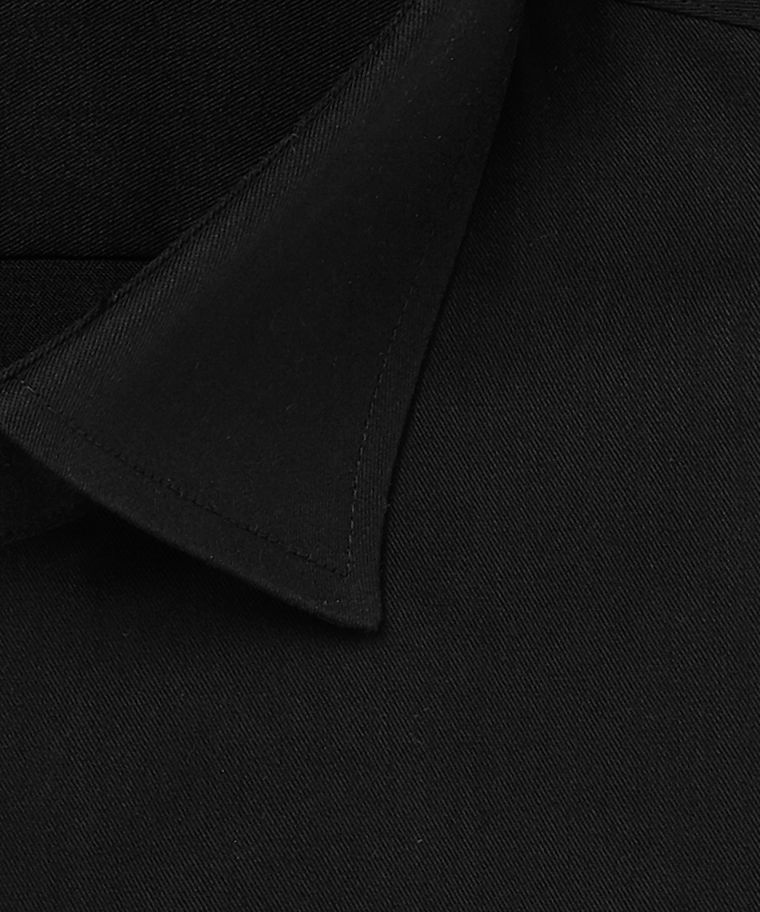 Black twill cotton shirt