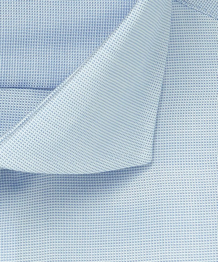 Blauw faux-uni overhemd extra LM