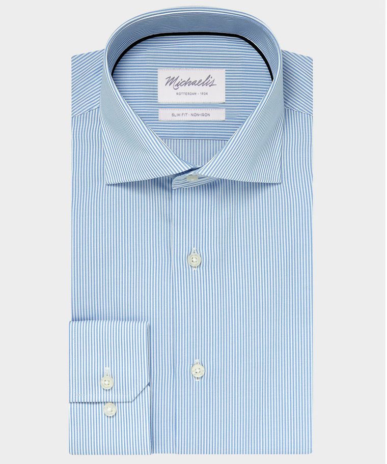 Blauw streep overhemd