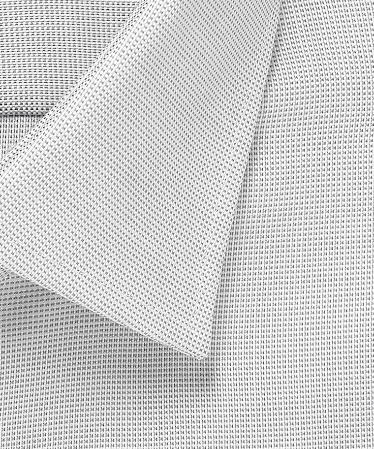 Grey basket weave cotton shirt