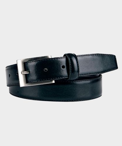 null Classic black leather belt