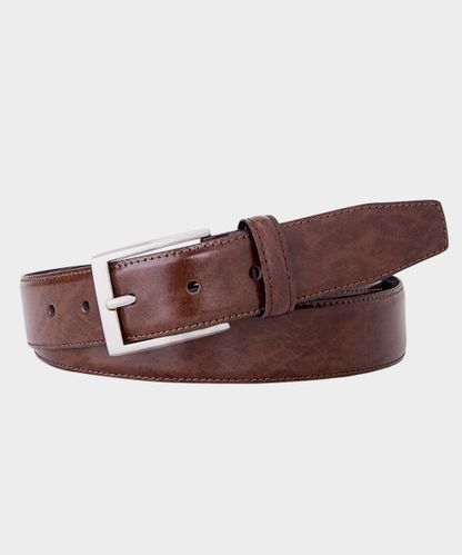 null Classic brown leather belt