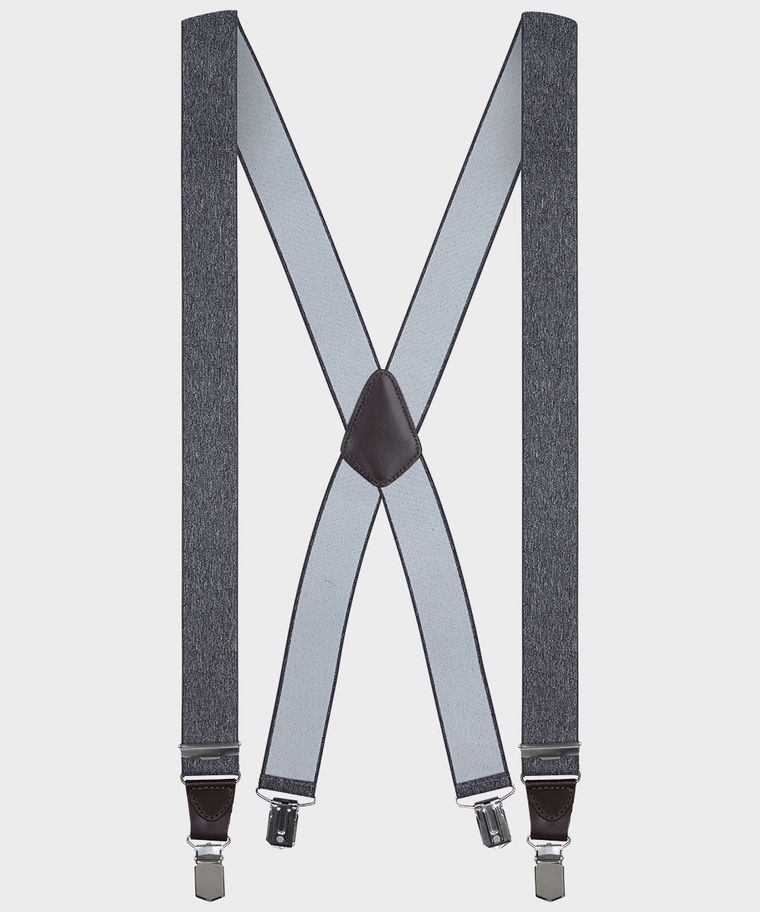 Grey mélange extra lange bretels
