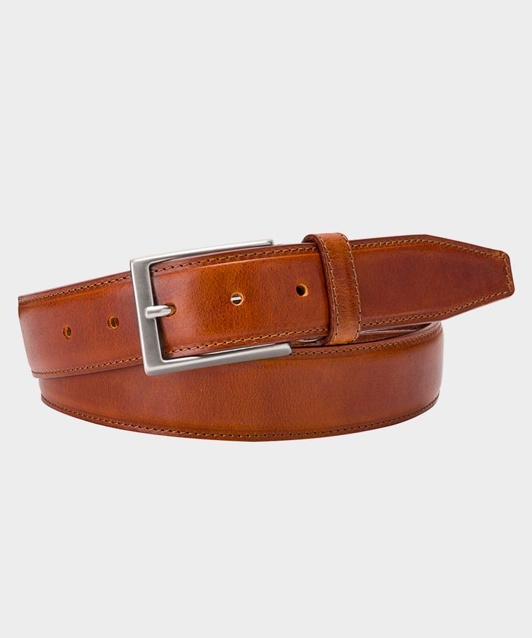 Cognac leather belt xl