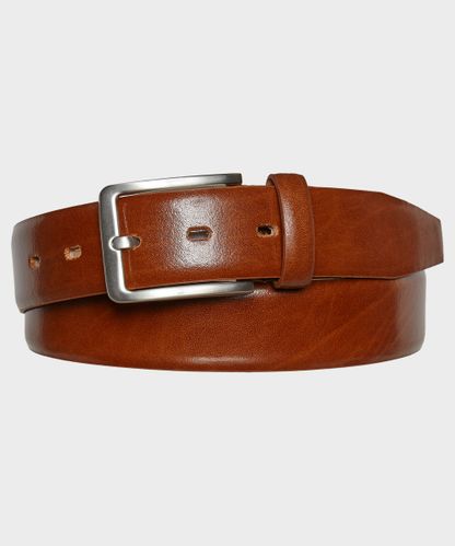 null Cognac leather belt