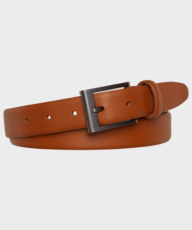 Michaelis cognac leather belt
