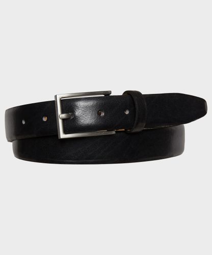 null Black leather belt
