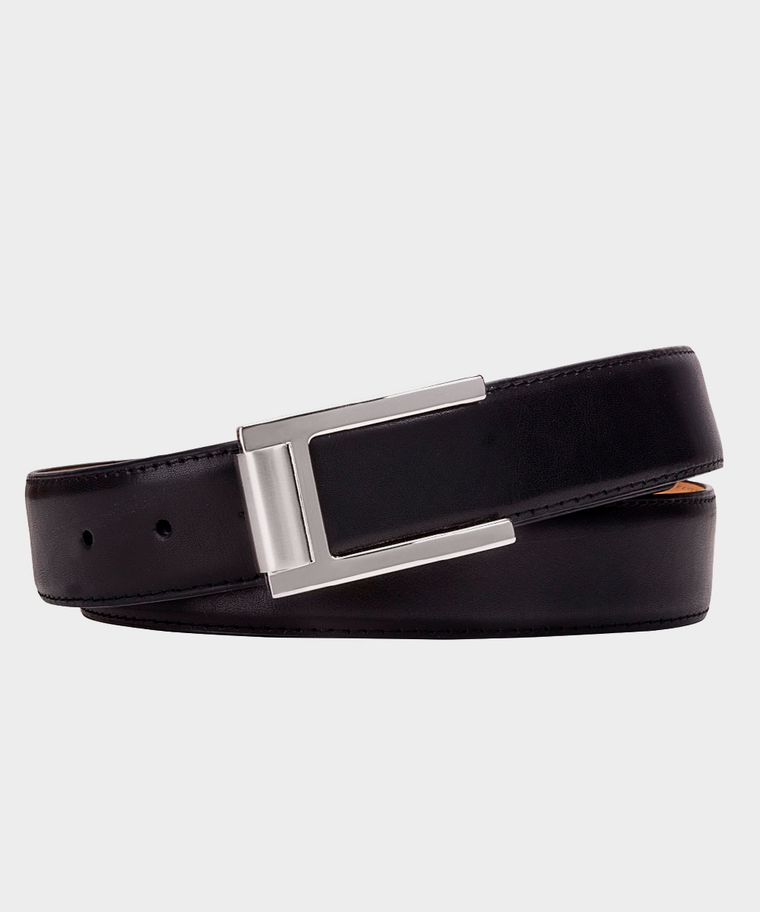 Michaelis  leather belt with plate buckle