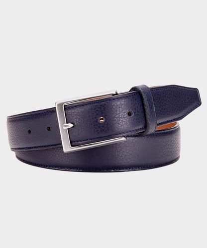 null Navy leather belt