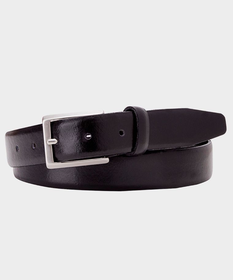 Black skinny leather belt
