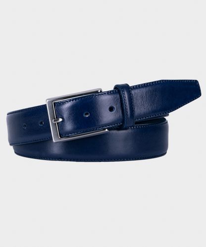 null Navy cow leather belt