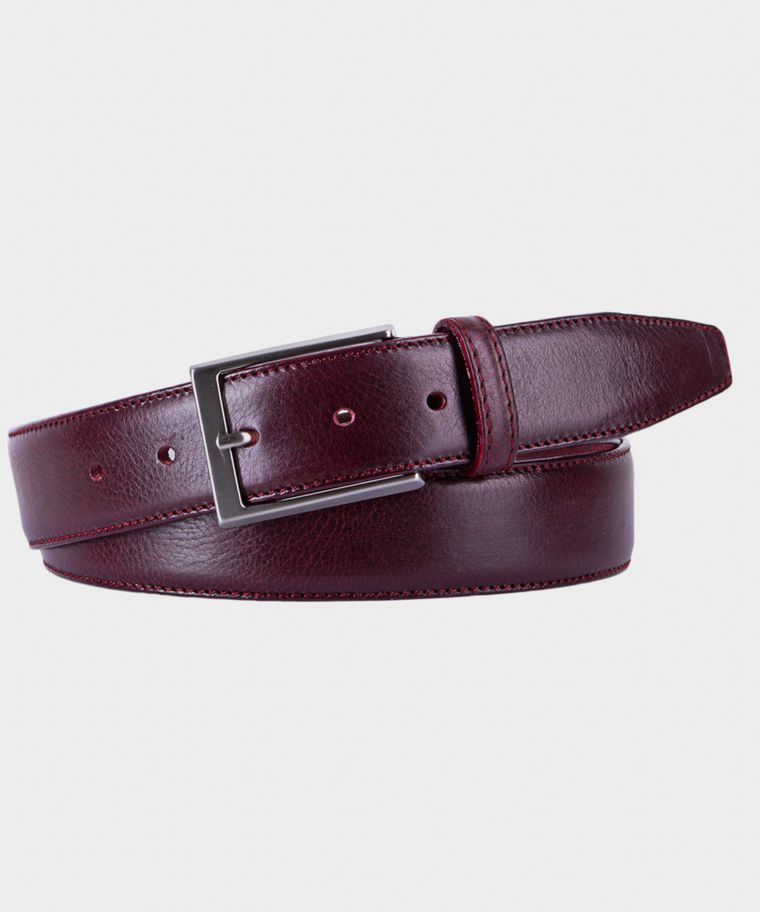 Michaelis bordeaux leather belt