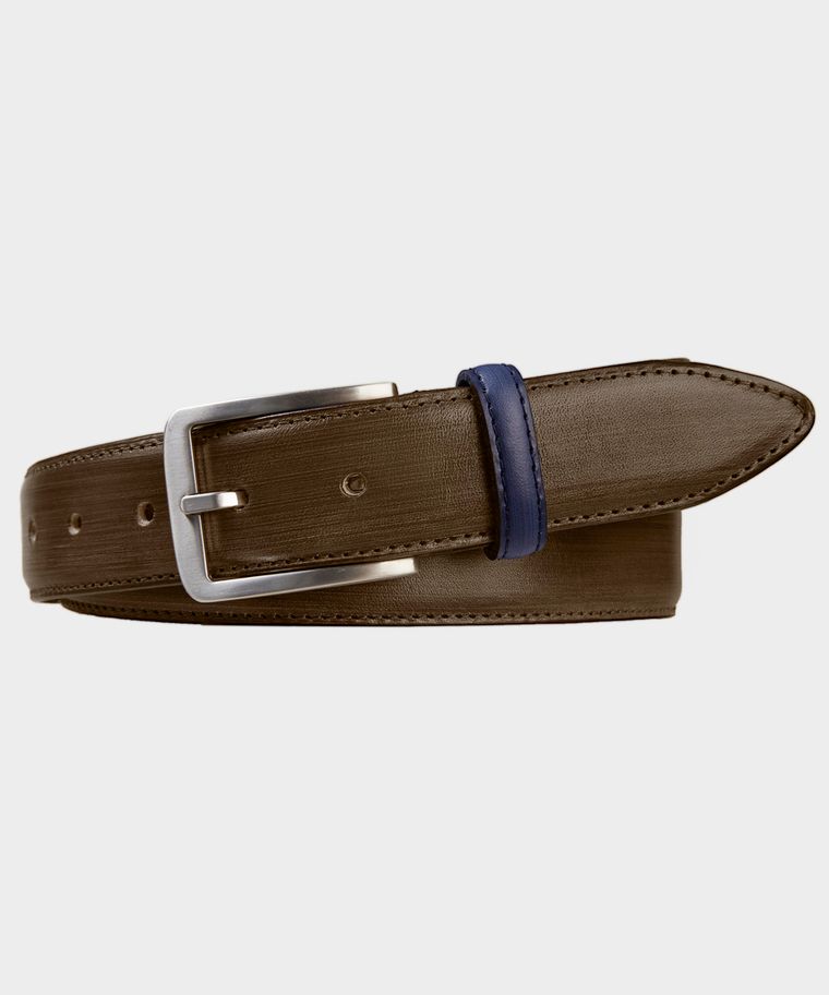 Michaelis taupe leather belt