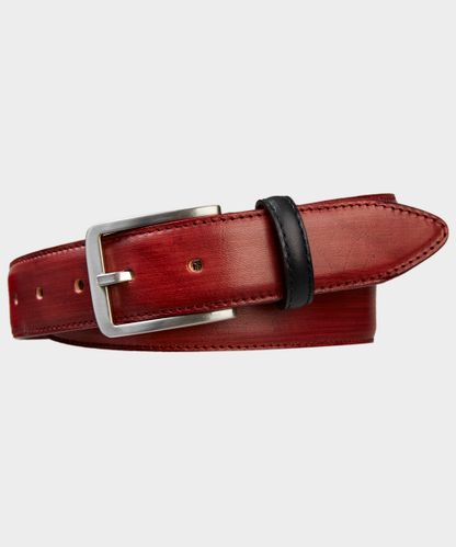 null Burgundy leather belt