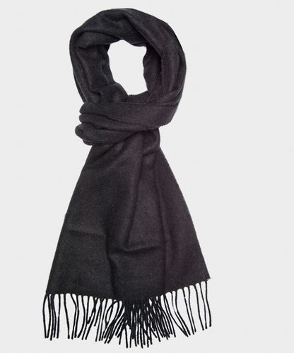 null Black solid classic woven scarf