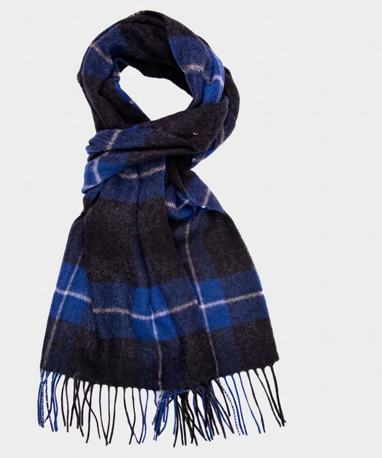 Blauw klassieke geweven sjaal