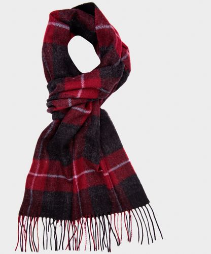 null Burgundy classic woven scarf