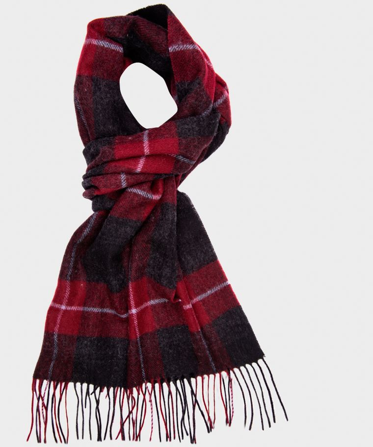 Burgundy classic woven scarf