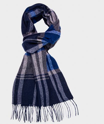 null Navy classic woven scarf