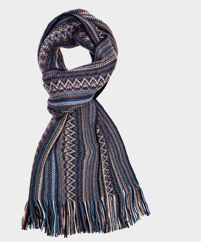 null SCARF KNITTED BLUE