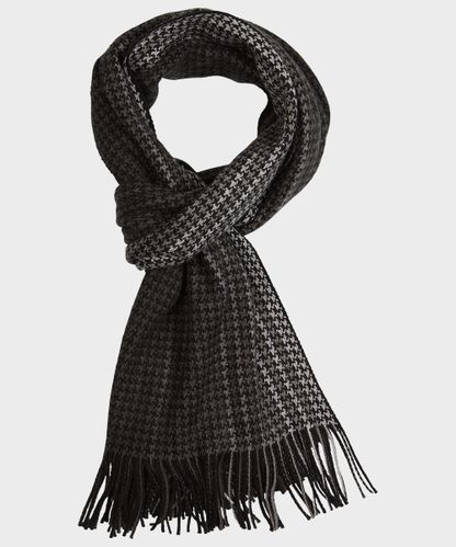 null Black printed knitted scarf