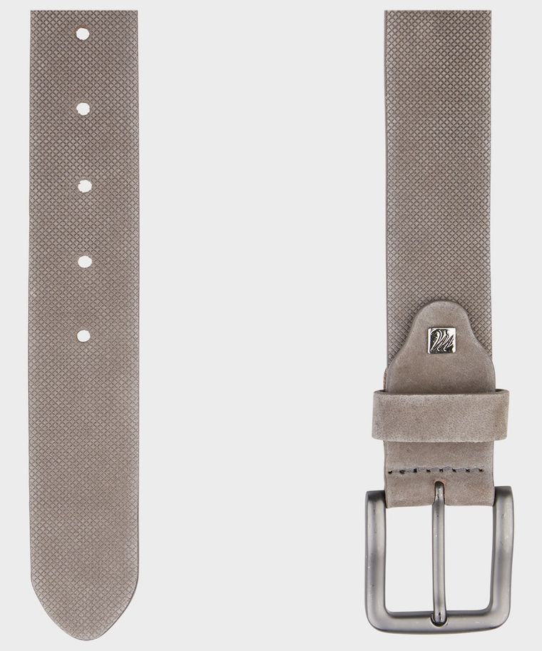 Taupe leather belt
