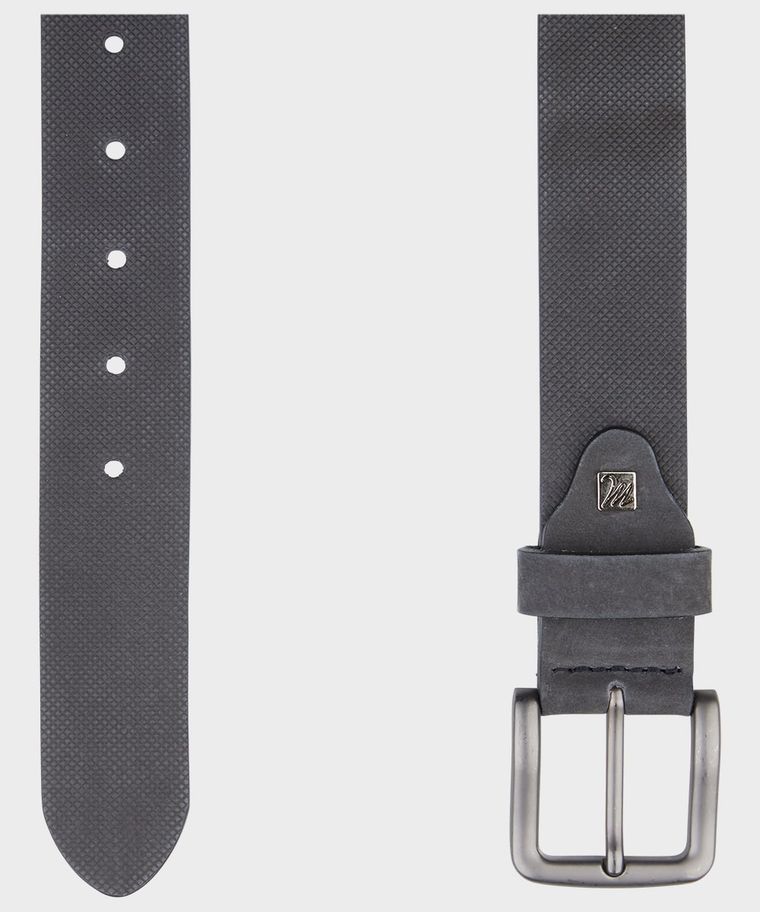 Navy leather belt