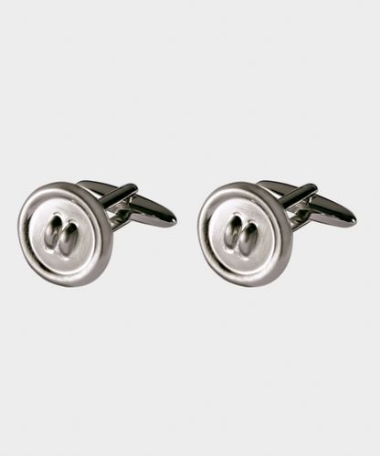null Brushed button cufflinks