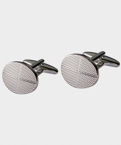 null Oval relief cufflinks