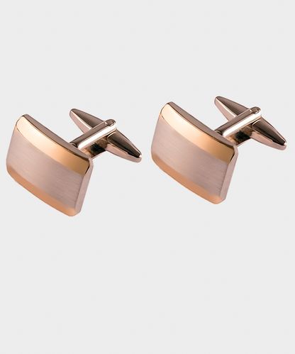 null Brushed gold accent cufflinks