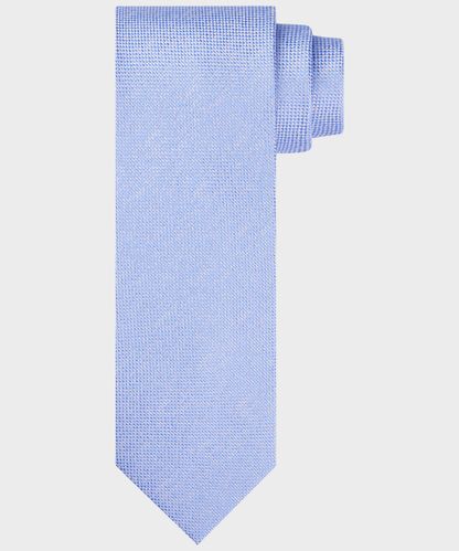 null Blue silk tie