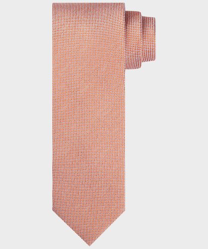 null Orange silk tie