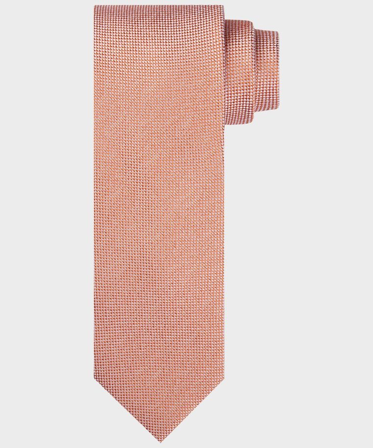 Orange silk tie